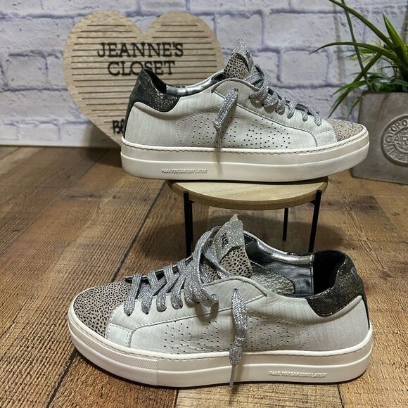 P448 Thea Platform Leopard Sneakers 39 - Picture 1 of 15